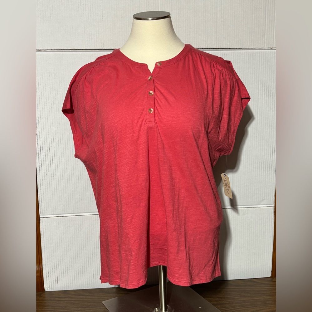 NWT St. John’s Bay NWT ladies 3x summer short capped sleeve shirt 28” L 23” p2p